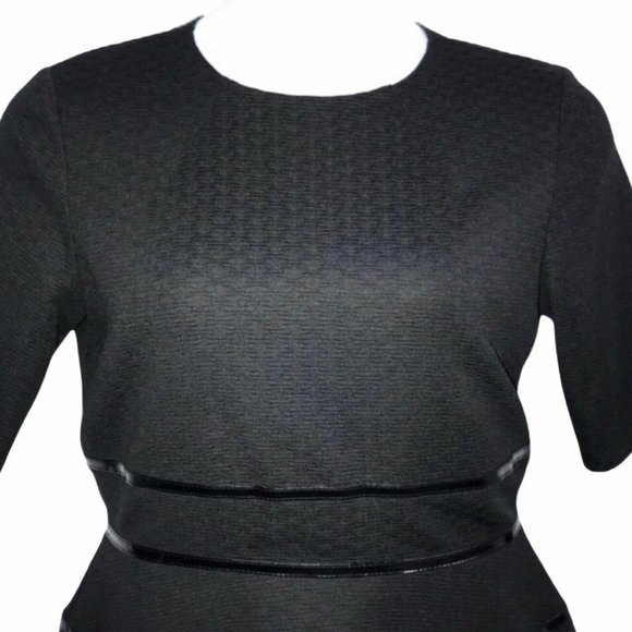 NWT Just... Taylor Black A Line Textured Dress 12 - Picture 2 of 8